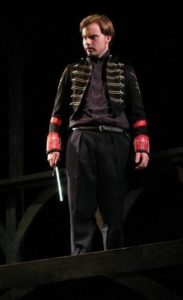 An image of Bryan Cutler, in costume, as Hamlet