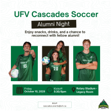 UFV Cascades Soccer Alumni Graphic