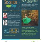 promotional poster for Science Cafe on April 17, 2026
