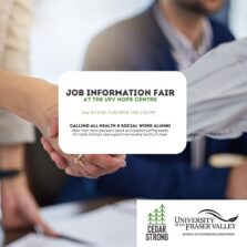 promotional poster for job fair at UFV hope centre on July 15, 2026.