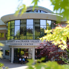 Exterior view of the front of UFV's Clearbrook campus