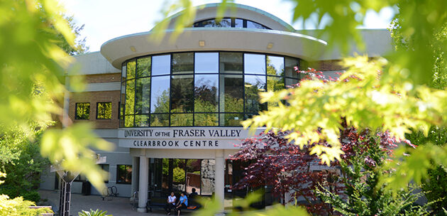 Exterior view of the front of UFV's Clearbrook campus